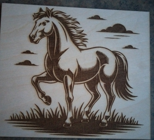 laser engraved horse wall decoration